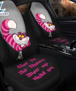 Get In Sit Down Zip Cheshire Cat Premium Custom Car Seat Covers Decor Protectors