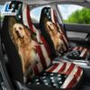 Golden Retriever American Flag Car Seat Covers