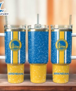 Golden State Warriors Basketball NBA Sport Custom Stanley Quencher 40oz Stainless Steel Tumbler With Handle 1