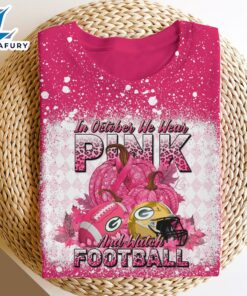 Green Bay Packers Bleached Cancer Awareness, Sport Shirts For Fan