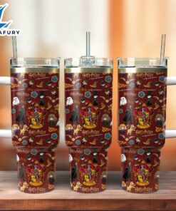 Harry Potter Gryffindor Movie Custom Stanley Quencher 40oz Stainless Steel Tumbler