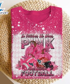 Houston Texans Bleached Cancer Awareness, Sport Shirts For Fan