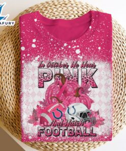 Indianapolis Colts Bleached Cancer Awareness, Sport Shirts For Fan