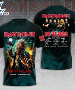 Iron Maiden 50 Years 1975-2025 Thank You For The Memories Signatures Shirt