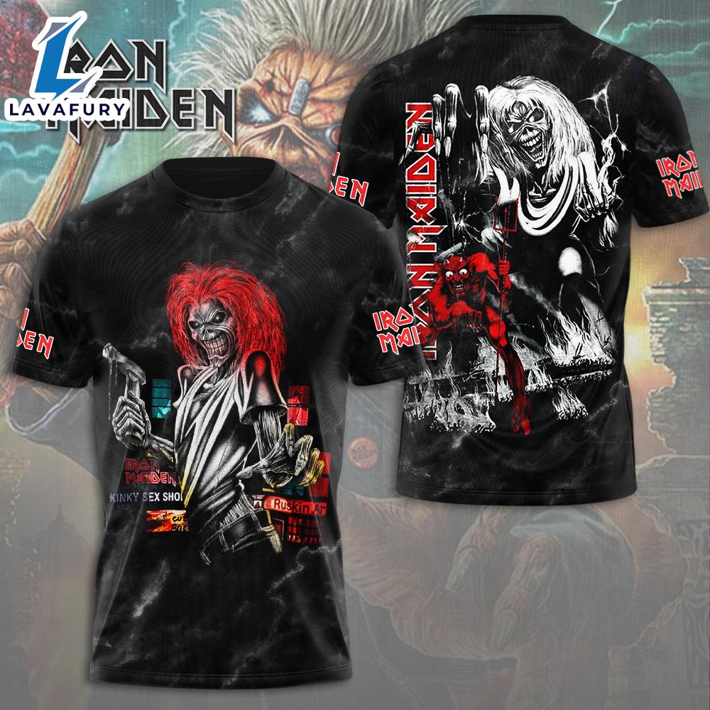 Iron Maiden 50th Anniversary T-shirt With Band Signatures (2) Gift Summer For Man And Women Iron Maiden 50th Anniversary T-shirt With Band Signatures (2) Gift Summer For Man And Women