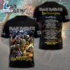 Iron Maiden 50th Anniversary T-shirt With Band Signatures 3D Shirt