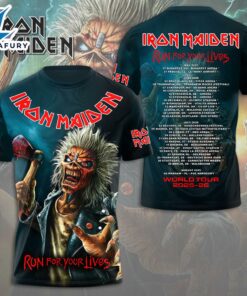 Iron Maiden 50th Anniversary T-shirt With Band Signatures Gift Fans