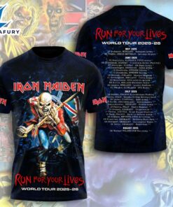 Iron Maiden 50th Anniversary T-shirt With Band Signatures Shirt