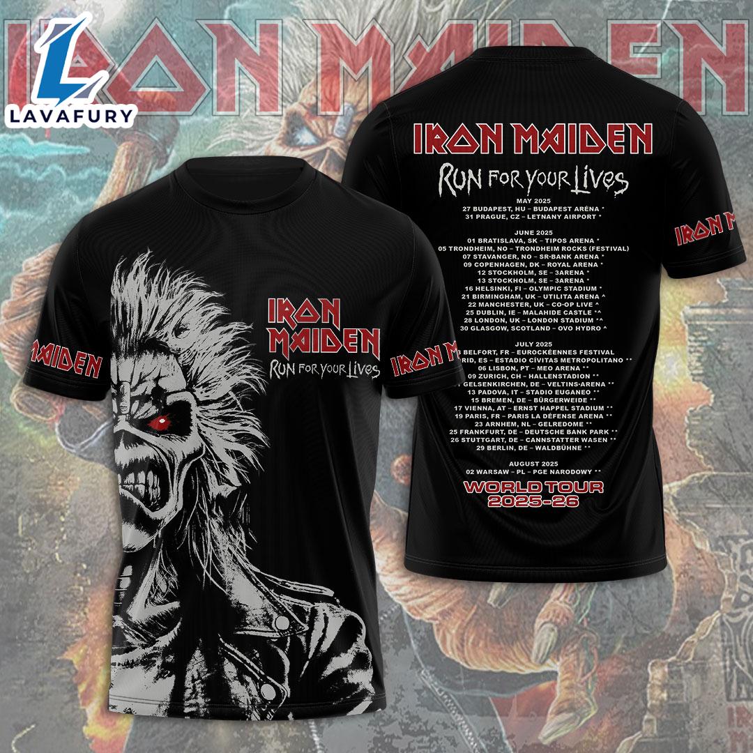 Iron Maiden 50th Anniversary T-shirt With Band Signatures Gift Summer For Man And Women Iron Maiden 50th Anniversary T-shirt With Band Signatures Gift Summer For Man And Women