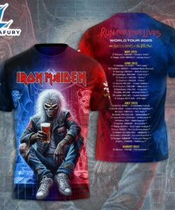 Iron Maiden Run For Your Lives Tour 2025-26 3D Shirt