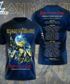 Iron Maiden Run For Your Lives Tour 2025-26 T-shirt 3D