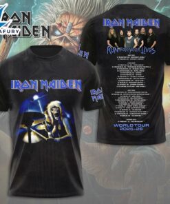 Iron Maiden Run For Your Lives World Tour 2025-2026 Black T-Shirt