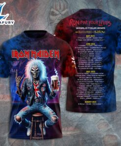 Iron Maiden Run For Your Lives World Tour 2025-2026 From Iron Maiden To Fear Of The Dark Merchandise T-Shirt Tee