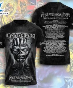 Iron Maiden Run For Your Lives World Tour 2025-26 For Iron Maiden FC 3D Shirt
