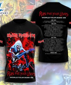 Iron Maiden Run For Your Lives World Tour 2025-26 For Iron Maiden FC Shirt 3D