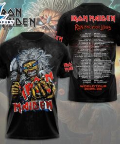 Iron Maiden Run For Your Lives World Tour 2025-26 Kick Off On May 27th Shirt