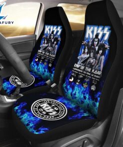 Kiss Band 2PCS Car Seat Cover For Man And Women