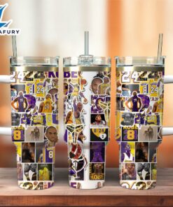 Kobe Bryant Los Angeles Lakers Basketball NBA Sport Custom Stanley Quencher 40oz Stainless Steel Tumbler With Handle