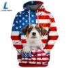 Kromfohrlander Dog 3D Face Graphic Premium America Flag Hoodie