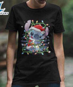 Lilo & Stitch Christmas Lights T-Shirt Disney