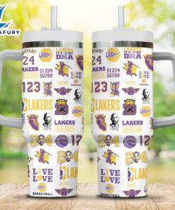 Los Angeles Lakers x Kobe Bryant NBA Custom Stanley Quencher 40oz Stainless Steel Tumbler With Handle
