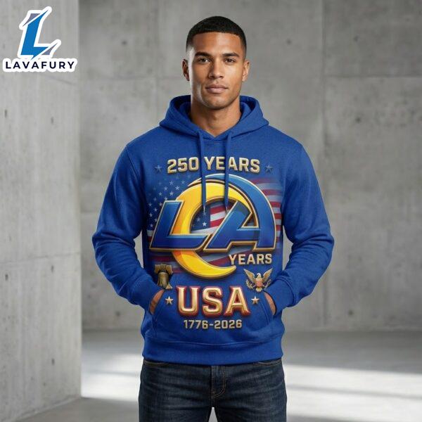 Los Angeles Rams USA 250 Years 1776-2026 Anniversary Hoodie Veteran Day Los Angeles Rams USA 250 Years 1776-2026 Anniversary Hoodie Veteran Day