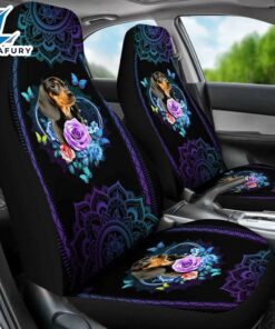 Mandala Style Dachshund Custom Car Seat Covers