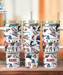 Miami Brothers Sport Custom Stanley Quencher 40oz Stainless Steel Tumbler With Handle