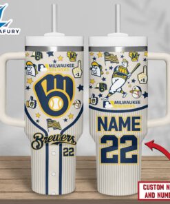 Milwaukee Bucks NBA Custom Stanley Quencher 40oz Stainless Steel Tumbler