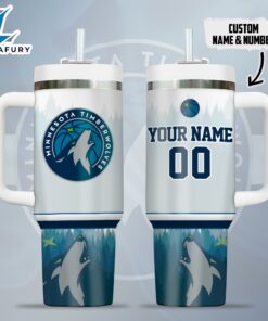 Minnesota Timberwolves NBA Custom Stanley Quencher 40oz
