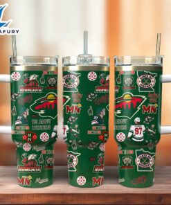 Minnesota Wild NHL Sports Custom Stanley Quencher 40oz Stainless Steel Tumbler With Handle