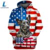 Mudi Dog 3D Face Graphic Premium America Flag Hoodie