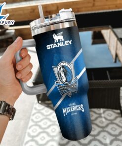 NBA Dallas Mavericks Custom Stanley Quencher 40oz Stainless Steel Tumbler With Handle