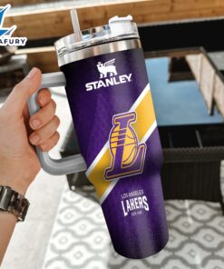 NBA Los Angeles Lakers Custom Stanley Quencher 40oz Stainless Steel Tumbler With Handle
