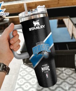 NBA Orlando Magic Custom Stanley Quencher 40oz Stainless Steel Tumbler With Handle
