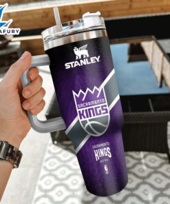 NBA Sacramento Kings Custom Stanley Quencher 40oz Stainless Steel Tumbler With Handle