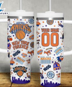 New York Knicks NBA Custom Stanley Quencher 40oz Stainless Steel