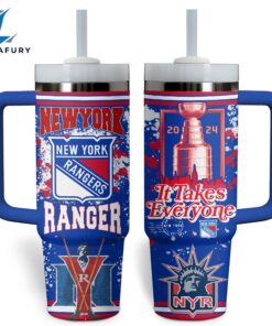 New York Rangers NHL Custom Stanley Quencher 40oz Stainless Steel
