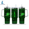 NHL Anaheim Ducks Happy St. Patrick's Day Custom Stanley Quencher 40oz Stainless Steel Tumbler With Handle