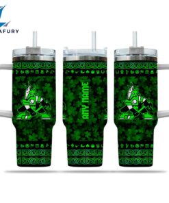 NHL Arizona Coyotes Happy St. Patrick's Day Custom Stanley Quencher 40oz Stainless Steel Tumbler With Handle