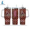 NHL Arizona Coyotes Stained Glass Effect Custom Stanley Quencher 40oz Stainless Steel Tumbler With Handle
