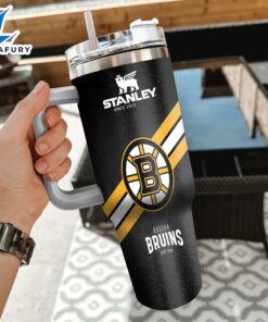 NHL Boston Bruins Custom Stanley Quencher 40oz Stainless Steel Tumbler With Handle