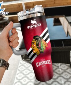 NHL Chicago Blackhawks Custom Stanley Quencher 40oz Stainless Steel Tumbler With Handle