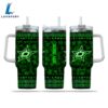 NHL Dallas Stars Happy St. Patrick's Day Custom Stanley Quencher 40oz Stainless Steel Tumbler With Handle