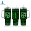 NHL Los Angeles Kings Happy St. Patrick's Day Custom Stanley Quencher 40oz Stainless Steel Tumbler With Handle