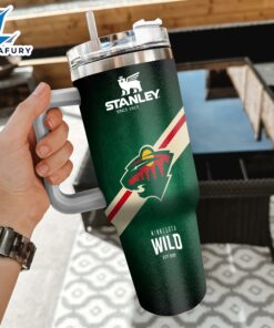 NHL Minnesota Wild Custom Stanley Quencher 40oz Stainless Steel Tumbler With Handle