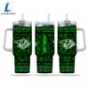 NHL Nashville Predators Happy St. Patrick's Day Custom Stanley Quencher 40oz Stainless Steel Tumbler With Handle
