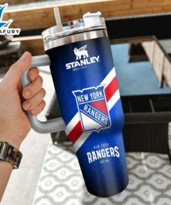 NHL New York Rangers Custom Stanley Quencher 40oz Stainless Steel Tumbler With Handle
