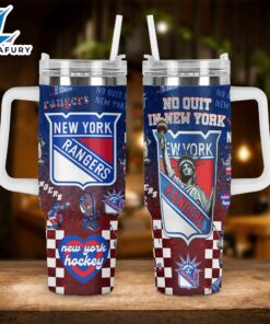 NHL New York Rangers NHL Custom Stanley Quencher 40oz Stainless Steel Tumbler With Handle