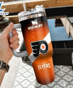 NHL Philadelphia Flyers Custom Stanley Quencher 40oz Stainless Steel Tumbler With Handle